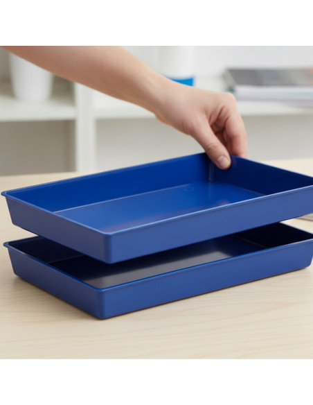 ▷ BANDEJA FAIBO MULTIUSO AZUL 23X14,5X3CM CONICA APILABLE | Taine - Imagen 2