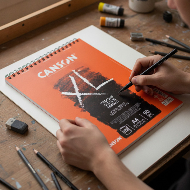 ▷ BLOC CANSON DIBUJO CROQUIS MICR 29,7X42 120H XL FINO 90G | Taine - Imagen 2