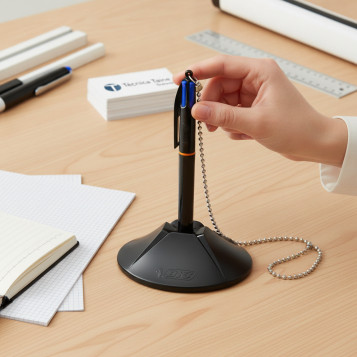 ▷ BOLIGRAFO BIC CON PEANA 4 COLORES COUNTER PEN DESK | Taine - Imagen 2