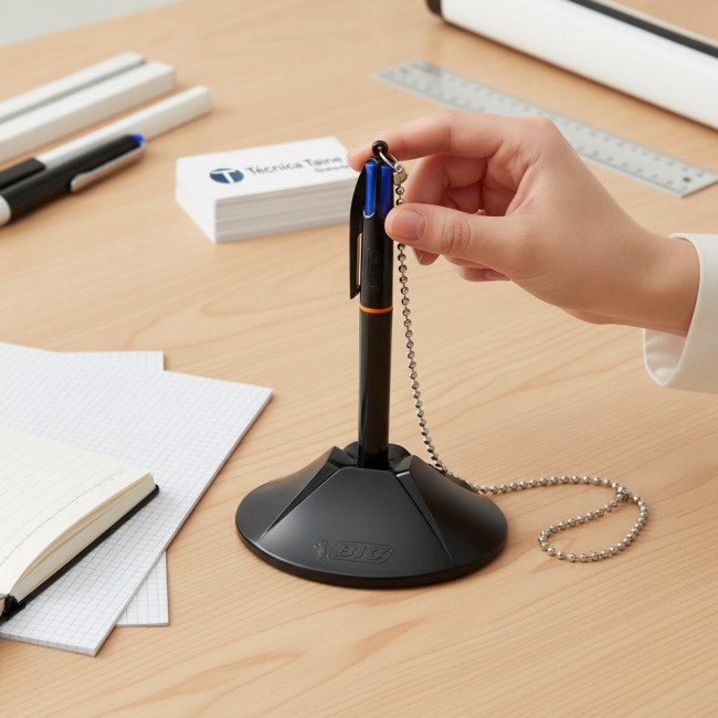 ▷ BOLIGRAFO BIC CON PEANA 4 COLORES COUNTER PEN DESK | Taine - Imagen 2