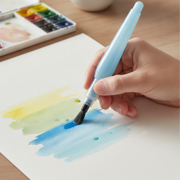 ▷ PINCEL PENTEL GRUESO ACUARELABLE CON DEPOSITO DE AGUA | Taine - Imagen 2