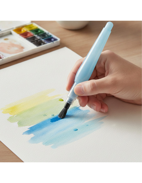 ▷ PINCEL PENTEL GRUESO ACUARELABLE CON DEPOSITO DE AGUA | Taine - Imagen 2