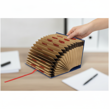 ▷ CARPETA GRAFOPLAS AZUL CLASIFICADORA FUELLE FOLIO ALFANUMERICO POKF | Taine - Imagen 2