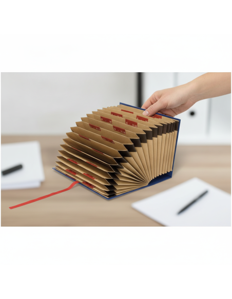▷ CARPETA GRAFOPLAS AZUL CLASIFICADORA FUELLE FOLIO ALFANUMERICO POKF | Taine - Imagen 2