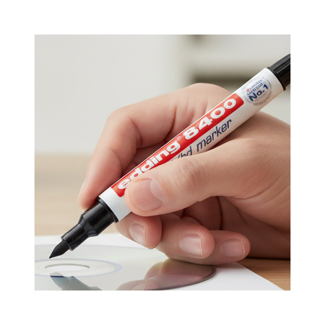 ▷ ROTULADOR PERMANENTE EDDING 8400 NEGRO CD'S 0,5-1 MM | Taine - Imagen 2