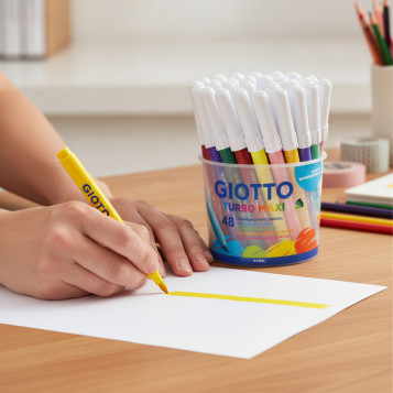 ▷ ROTULADORES GIOTTO 48 UDS COLORES TURBO MAXI BOTE 48 UDS. | Taine - Imagen 2