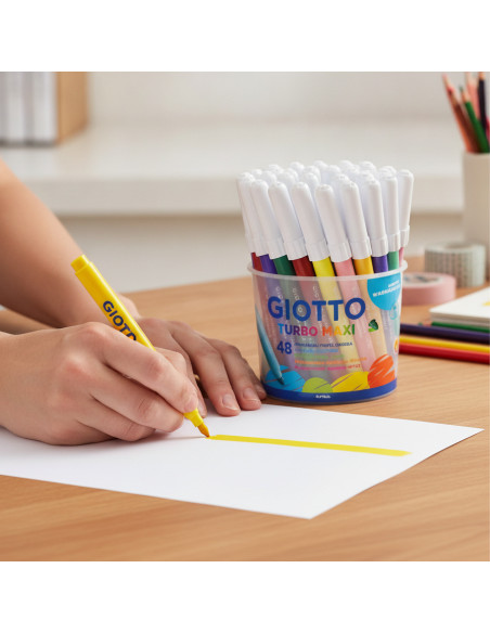 ▷ ROTULADORES GIOTTO 48 UDS COLORES TURBO MAXI BOTE 48 UDS. | Taine - Imagen 2