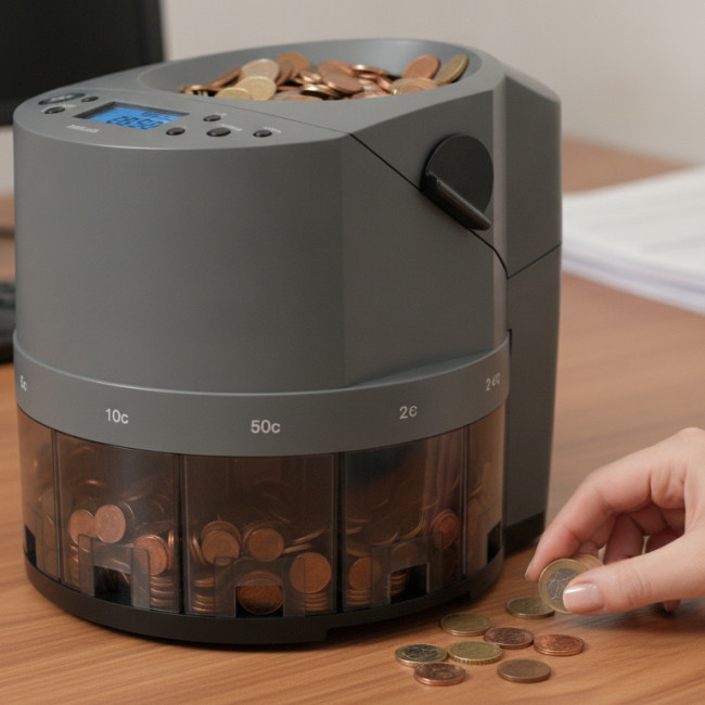 ▷ CONTADORA SAFESCAN 1450 Y CLASIFICADORA DE MONEDAS SAFES | Taine - Imagen 2