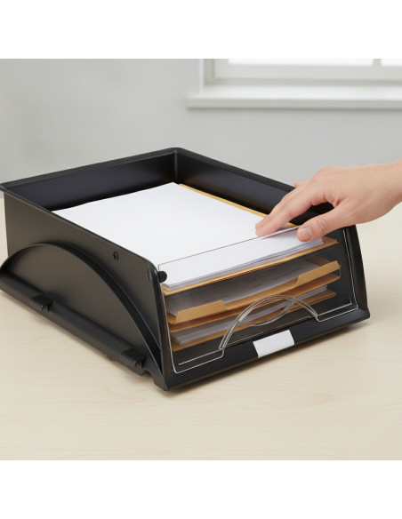 ▷ BANDEJA LEITZ APILABLE SORTY C/TAPA NEGRO | Taine - Imagen 2
