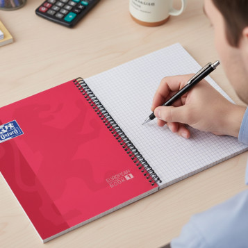 ▷ CUADERNO OXFORD ROJO MICROPERFORADO A4 80H 90G 4X4 | Taine - Imagen 2
