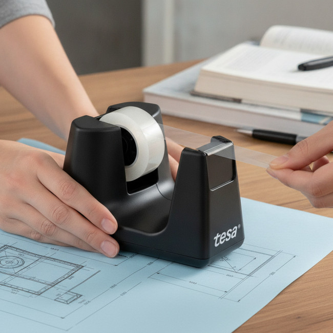 ▷ PORTARROLLOS TESA EASY CUT SMART NEGRO ROLLO 33M | Taine - Imagen 2