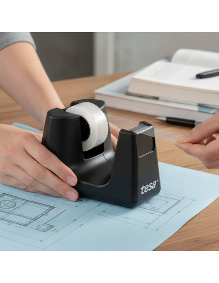 ▷ PORTARROLLOS TESA EASY CUT SMART NEGRO ROLLO 33M | Taine - Imagen 2
