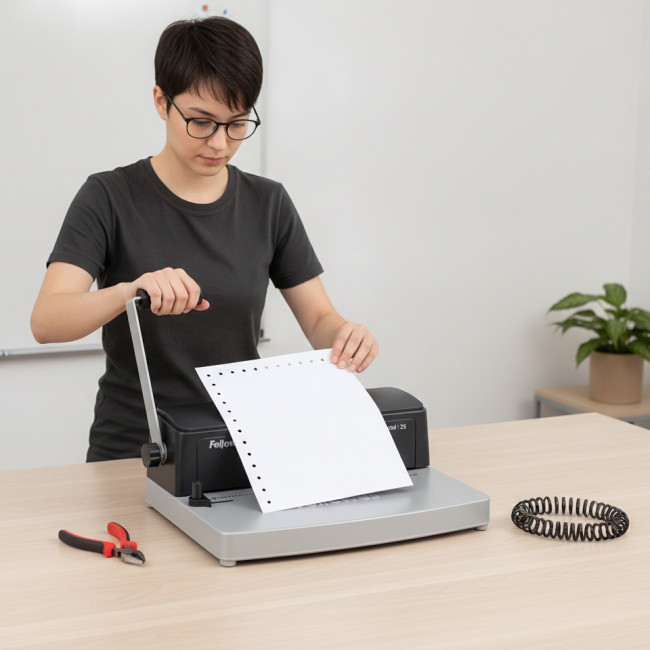 ▷ ENCUADERNADORA FELLOWES ESPIRAL METAL 25 | Taine - Imagen 2