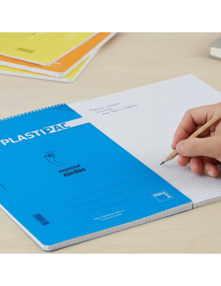 ▷ CUADERNO PACSA ZURDOS FOLIO 80HJ 90G 4MM T/PP PLASTIPAC | Taine - Imagen 2