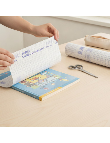 ▷ FORRO SADIPAL LIBRO ADHESIVO REMOVIBLE 100 MICRAS 0,50X20M | Taine - Imagen 2