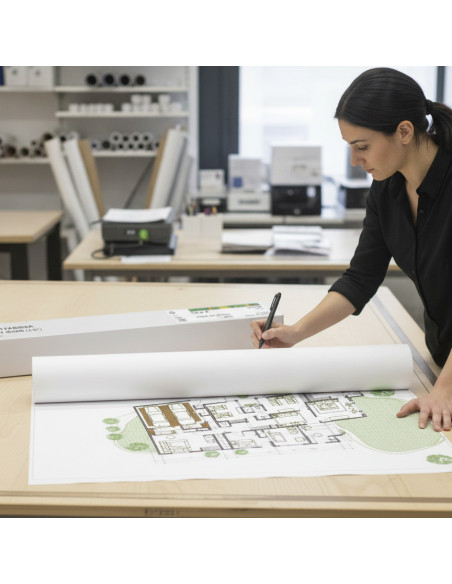 ▷ ROLLO PLOTTER FABRISA PAPEL 610x50M 80GR (24") | Taine - Imagen 2