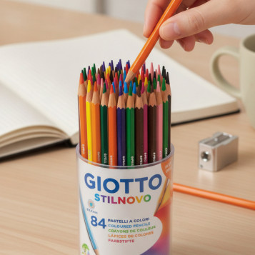 ▷ LAPICEROS COLOR GIOTTO STILNOVO BOTE 84 UDS. MINA 3,3MM (12 COLORES) | Taine - Imagen 2