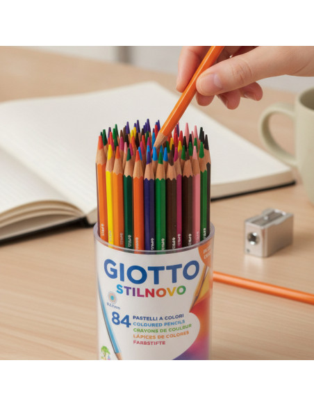 ▷ LAPICEROS COLOR GIOTTO STILNOVO BOTE 84 UDS. MINA 3,3MM (12 COLORES) | Taine - Imagen 2