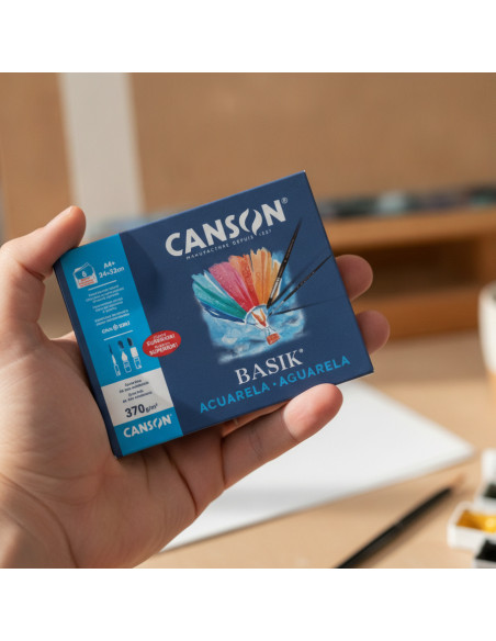▷ LAMINAS CANSON BASIK DIBUJO MINIPAK ACUARELA A4+ 370G 6HJ | Taine - Imagen 2