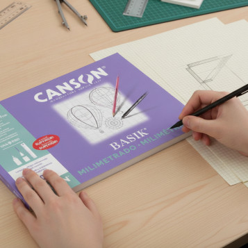▷ LAMINAS CANSON DIBUJO 12HJ A4 100G MILIMETRADO | Taine - Imagen 2