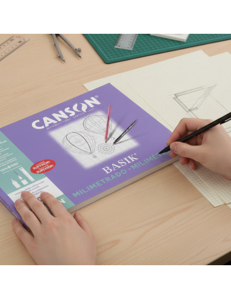 ▷ LAMINAS CANSON DIBUJO 12HJ A4 100G MILIMETRADO | Taine - Imagen 2