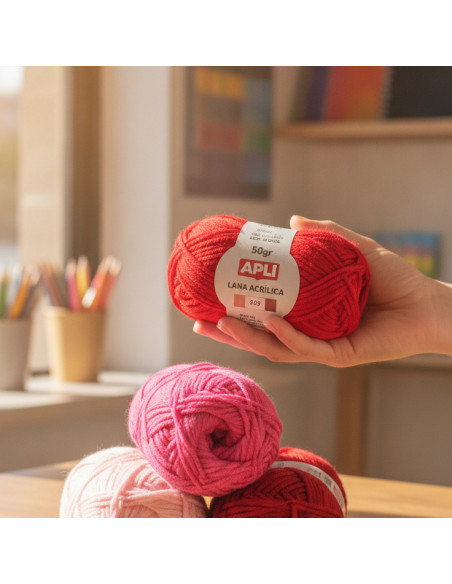 ▷ PACK 4 OVILLOS APLI LANA GAMA TONOS ROJOS 50gr | Taine - Imagen 2