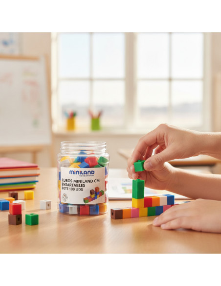 ▷ CUBOS MINILAND CM ENSARTABLES BOTE 100 UDS | Taine - Imagen 2