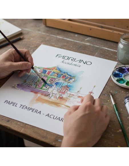 ▷ LAMINAS FABRIANO DIBUJO A4+ 350G 6HJ TEMPERA/ACUARELA | Taine - Imagen 2