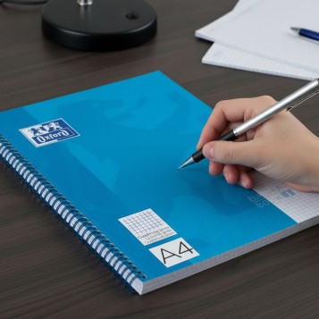 ▷ CUADERNO OXFORD TURQUESA MICROPERFORADO A4 80H. 90G C 5MM | Taine - Imagen 2