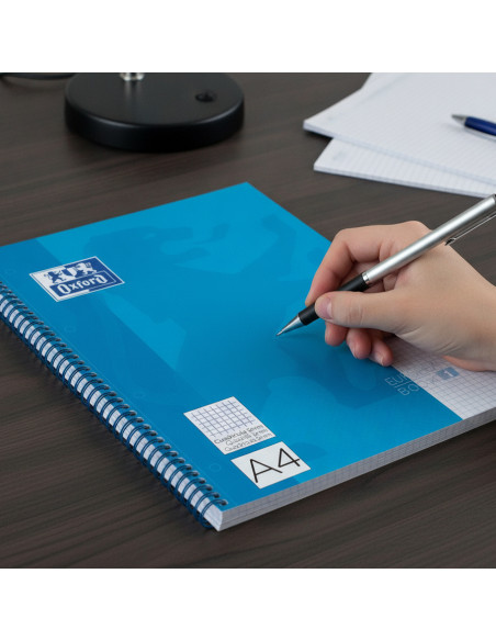 ▷ CUADERNO OXFORD TURQUESA MICROPERFORADO A4 80H. 90G C 5MM | Taine - Imagen 2