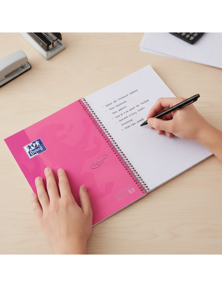 ▷ BLOC OXFORD ROSA A4+ 80HJ 9OGRS 5X5 N.EUROPEAN EXTRA | Taine - Imagen 2