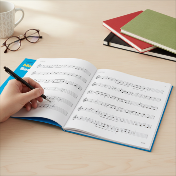 ▷ CUADERNO ADDITIO MUSICA 4 PENTAGRAMAS 20 MM 10HJ | Taine - Imagen 2