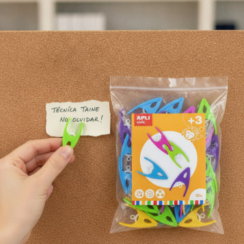 ▷ PINZAS APLI DE PLASTICO BOLSA 30U | Taine - Imagen 2
