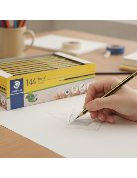 ▷ LAPICES STAEDTLER 144 UDS HB NORIS SCHOOLPACK GRAFITO | Taine - Imagen 2