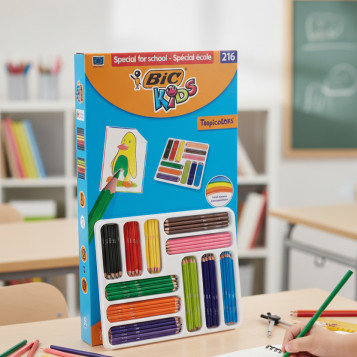 ▷ LAPICES BIC 216 UDS SCHOOLPACK TROPICOLORS 2 | Taine - Imagen 2