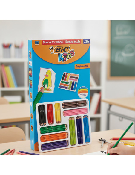 ▷ LAPICES BIC 216 UDS SCHOOLPACK TROPICOLORS 2 | Taine - Imagen 2