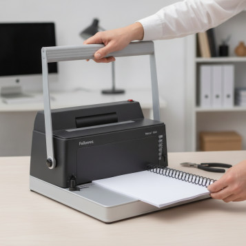 ▷ ENCUADERNADORA FELLOWES ESPIRAL MANUAL METAL 100R INSERTADOR AUTOM | Taine - Imagen 2