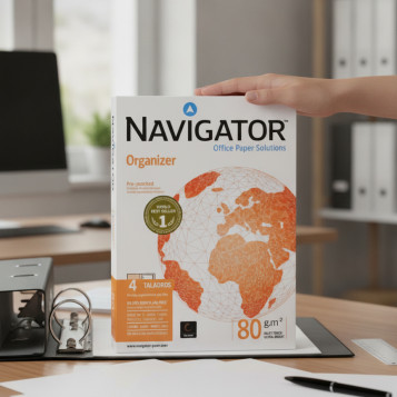 ▷ PAPEL A4 80GR NAVIGATOR A4 4TALADROS ORGANIZER 500HJ | Taine - Imagen 2