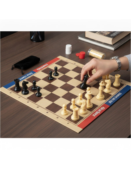 ▷ AJEDREZ FOURNET RCON DAMAS TABLERO GRANDE 40X40 CM | Taine - Imagen 2