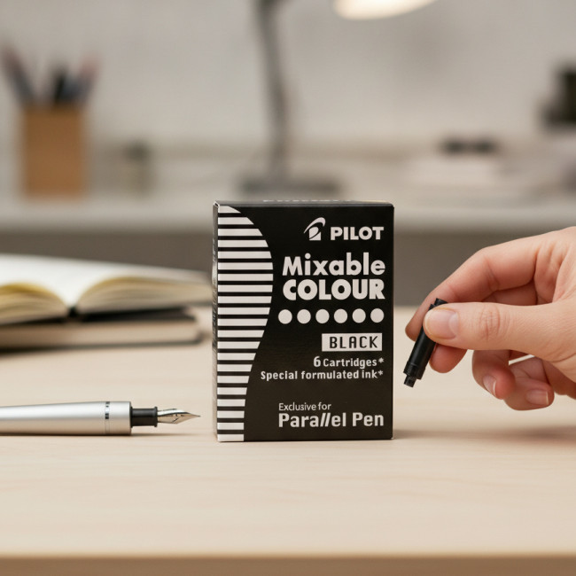 ▷ RECAMBIO PILOT PLUMA NEGROS PARALLEL 6 CARTUCHOS | Taine - Imagen 2