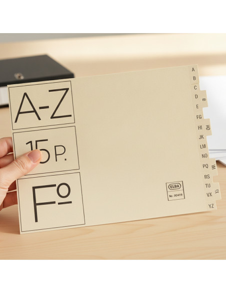 ▷ INDICE ELBA 4AP 15P A-Z CART BEIGE | Taine - Imagen 2