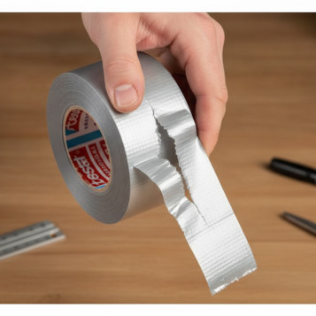 ▷ CINTA ADHESIVA TESA AMERICANA PLATA PROFESIONAL DUCT TAPE 25M X 50MM | Taine - Imagen 2