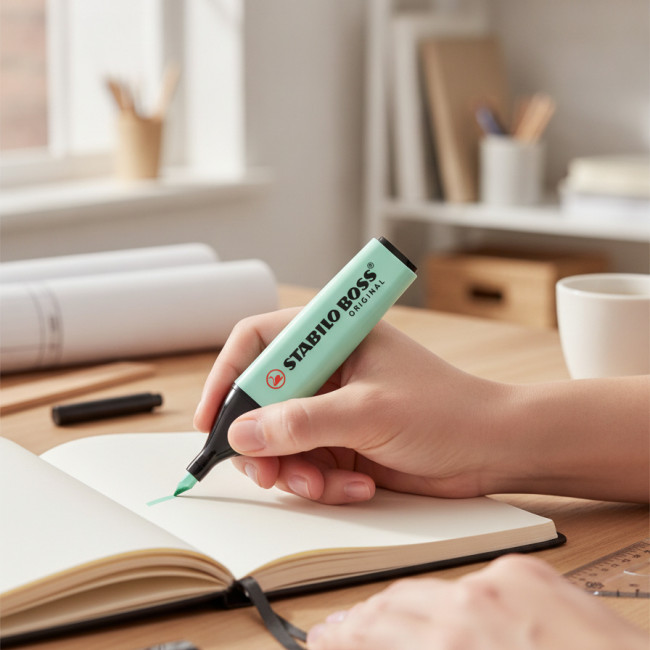 ▷ ROTULADOR STABILO BOSS 70/116 MENTA PASTEL FLUORESCENTE | Taine - Imagen 2