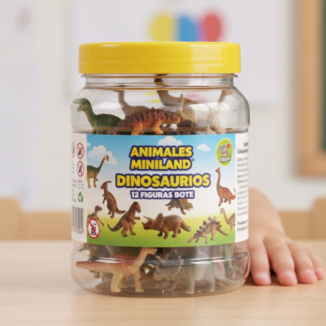 ▷ ANIMALES MINILAND DINOSAURIOS 12 FIGURAS BOTE | Taine - Imagen 2