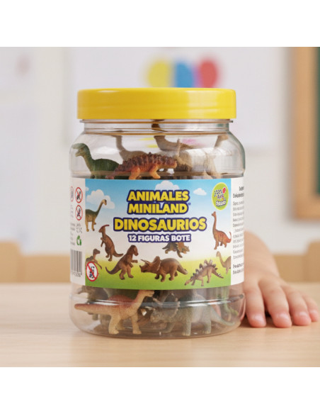 ▷ ANIMALES MINILAND DINOSAURIOS 12 FIGURAS BOTE | Taine - Imagen 2
