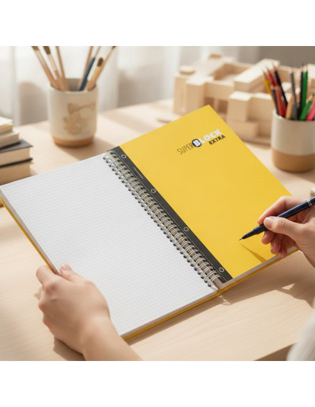 ▷ CUADERNO PACSA SUPERBLOC 120HJ 90G CUADRO 5MM T/C | Taine - Imagen 2