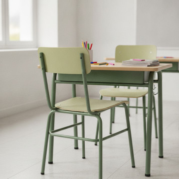 ▷ SILLA TAGAR ESCOLAR MOD.278 TUBO ACERO LAMINADO O TAPIZADO COLOR AA 36CM | Taine - Imagen 2