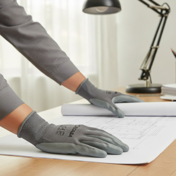 ▷ GUANTES DE TRABAJO NITRILO GRIS NYLON CEGASA | Taine - Imagen 2