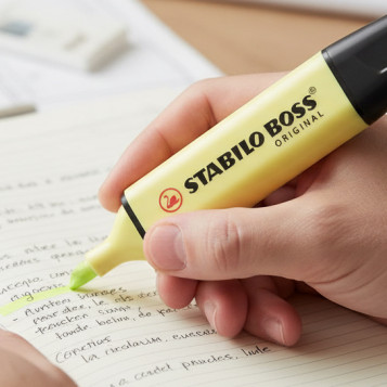 ▷ ROTULADOR STABILO BOSS 70/144 AMARILLO PASTEL FLUORESCENTE | Taine - Imagen 2