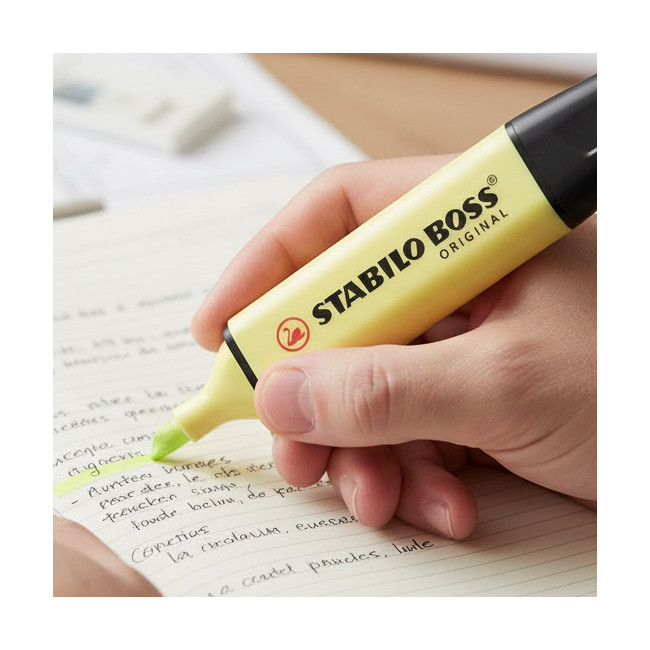 ▷ ROTULADOR STABILO BOSS 70/144 AMARILLO PASTEL FLUORESCENTE | Taine - Imagen 2